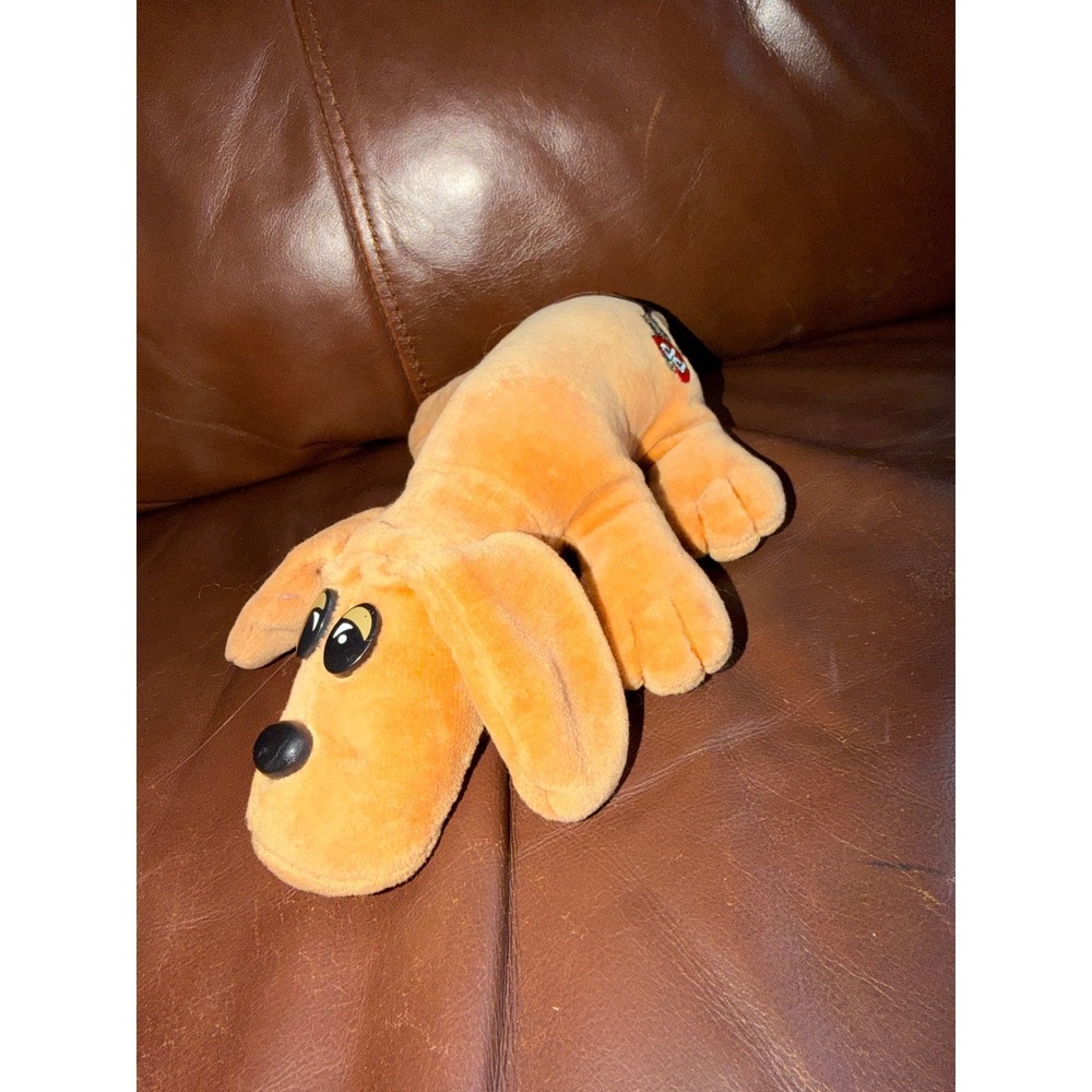 Vintage 1985 Tonka Pound Puppies Newborn Plush Tan Dog Stuffed Animal Retro Toy